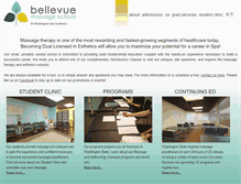 Tablet Screenshot of bellevuemassageschool.com